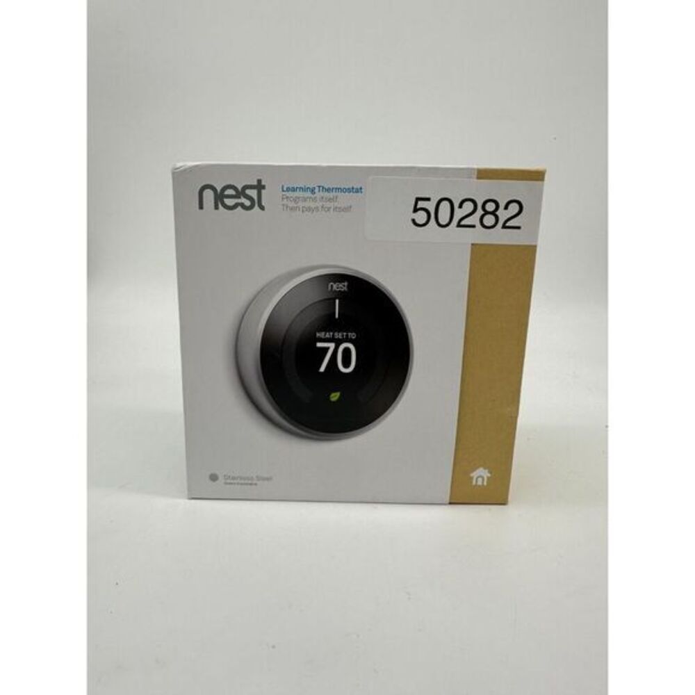 Google Nest 3rd Gen Smart‎ Learning Thermostat - Stainless Steel (T3007ES)